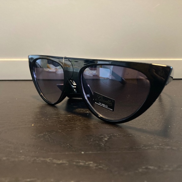 BLACK  GISELLE CAT EYE WOMEN'S SUNGLASSES 22223 - Picture 1 of 4